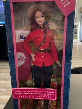 Barbie Red Jacket Blonde-Red Hair Canadian Mountie Style